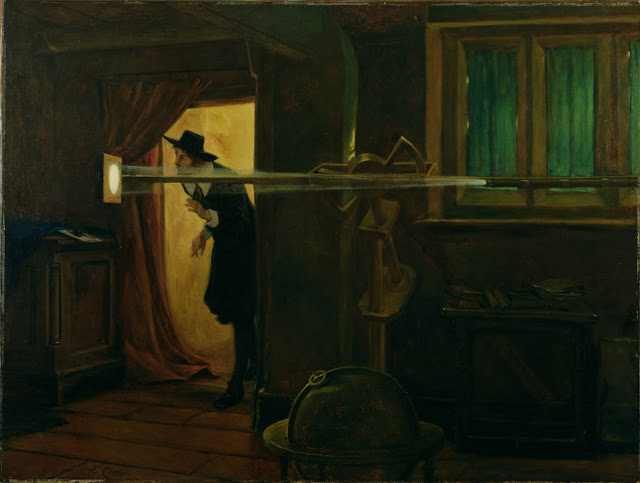 Jeremiah Horrocks' observation of the transit of Venus, as imagined in 1891 by Eyre Crowe